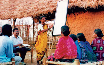 Woman with board